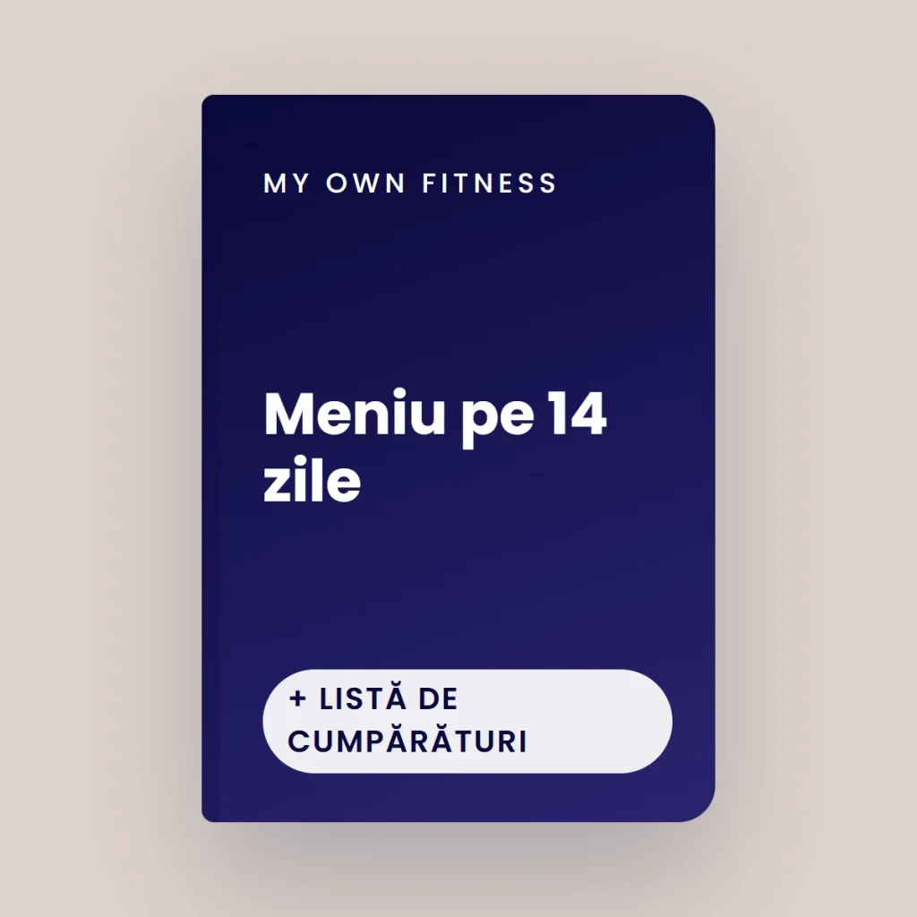 Coperta ghidului Meniu pe 14 zile pentru metabolismul de după 40, cu listă de cumpărături